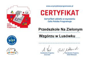 Cała Polska Programuje- certyfikat